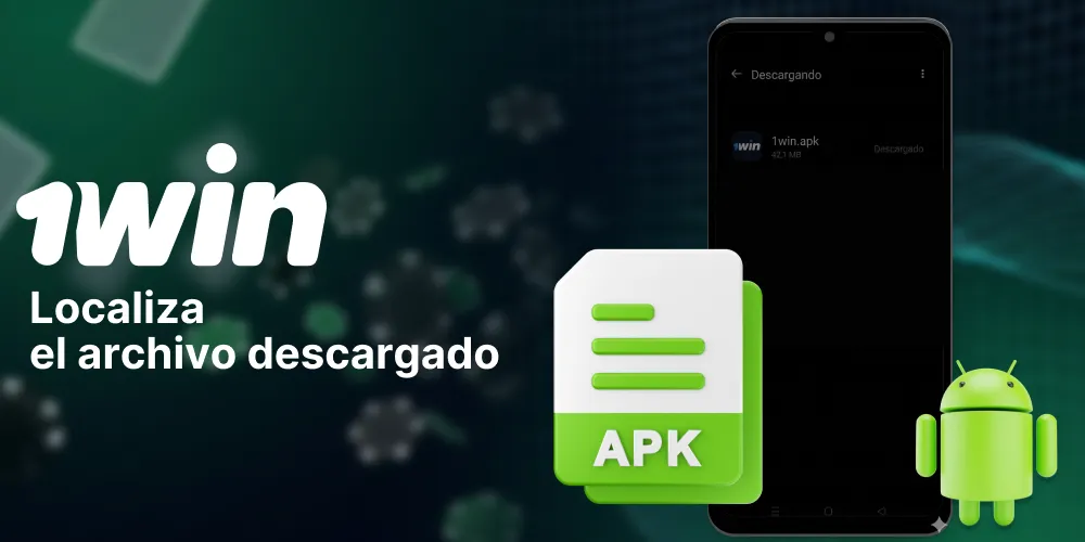 El archivo APK de 1Win Argentina en tu carpeta de descargas
