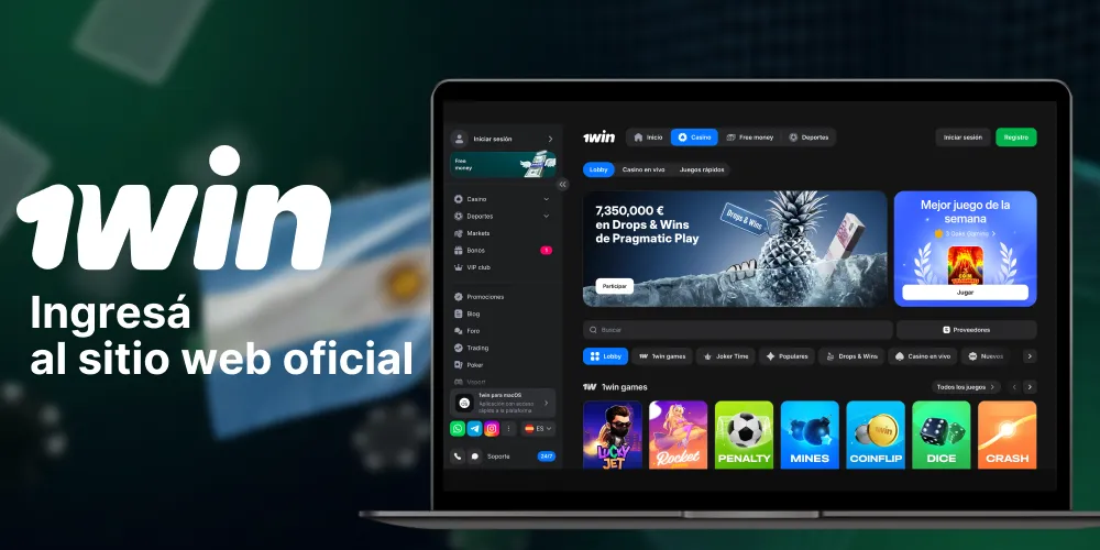 Acceso al sitio oficial de 1Win Argentina