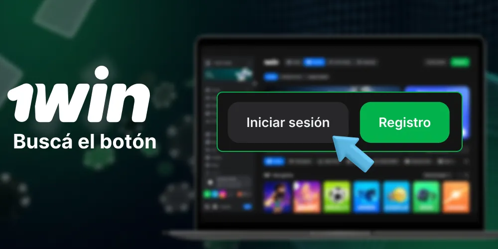 Haz clic en el botón de inicio de sesión en la página principal de 1Win Argentina