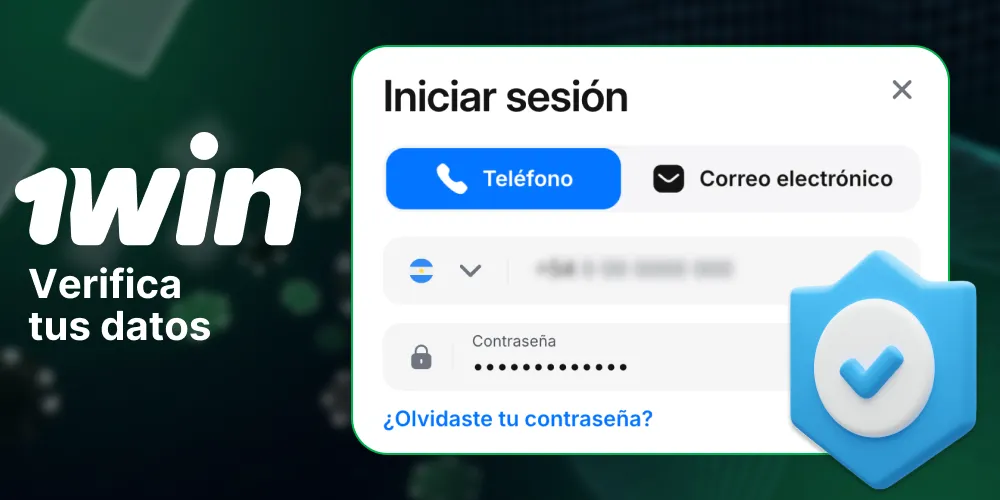 Verifica tus datos antes de acceder a tu cuenta de 1Win Argentina