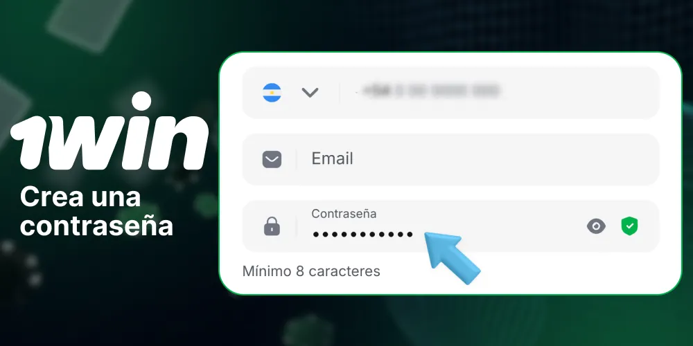 Crea una contraseña segura al registrarte en 1Win Argentina